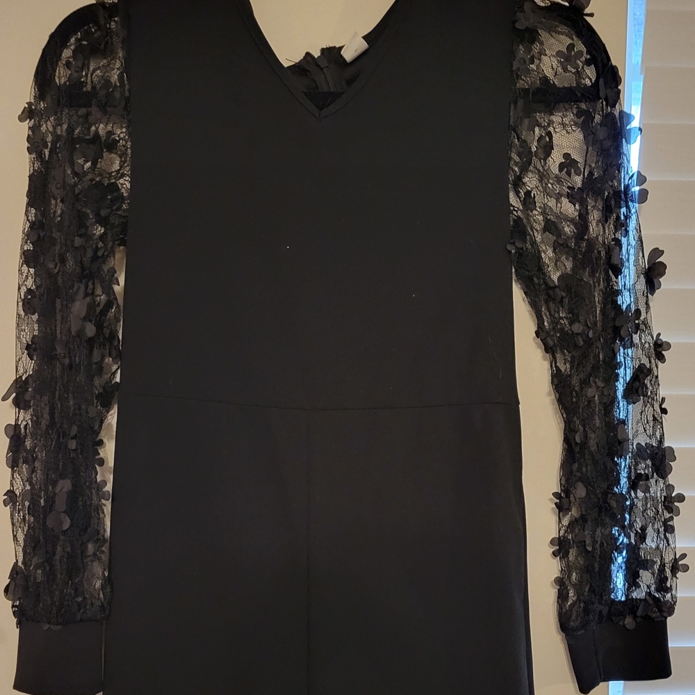 Black Girl's Jumper with Lace Sleeves